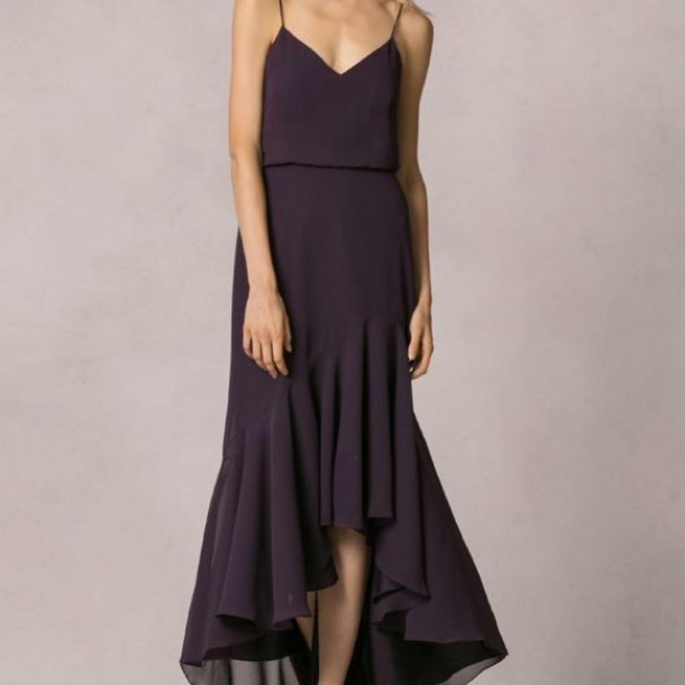 Jenny Yoo Lola Bridesmaid Dress in Black Currant